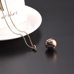 Baseball Shaped Cremation Urn Necklace