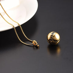 Baseball Shaped Cremation Urn Necklace
