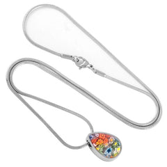 Beautiful Murano Teardrop Cremation Urn Necklace