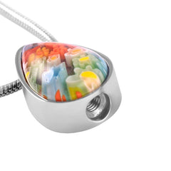 Beautiful Murano Teardrop Cremation Urn Necklace