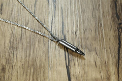 Bullet Shaped Cremation Necklace