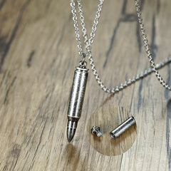 Bullet Shaped Cremation Necklace