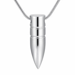 Bullet Shaped Cremation Urn Necklace