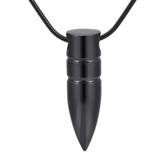 Bullet Shaped Cremation Urn Necklace