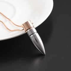 Bullet Shaped Cremation Urn Necklace