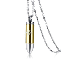 Bullet Shaped Pet Cremation Necklace