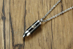 Bullet Shaped Pet Cremation Necklace