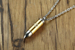 Bullet Shaped Pet Cremation Necklace