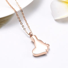 Butterfly & Heart Cremation Urn Necklace With Rhinestones
