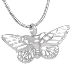 Butterfly Shaped Cremation Urn Necklace