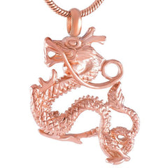 Chinese Dragon Cremation Urn Necklace