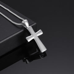 Classic Cross Cremation Urn Necklace