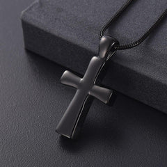 Classic Cross Cremation Urn Necklace
