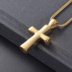 Classic Cross Cremation Urn Necklace
