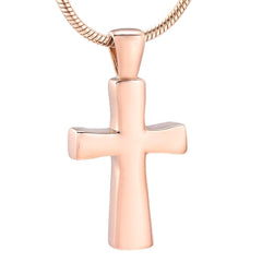 Classic Cross Cremation Urn Necklace