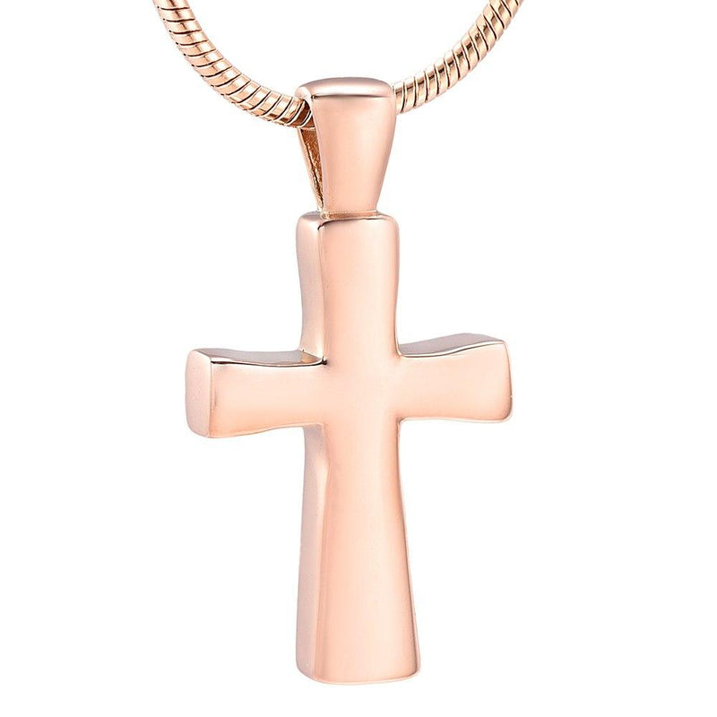 Classic Cross Cremation Urn Necklace