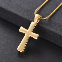 Classic Cross Cremation Urn Necklace
