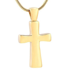 Classic Cross Cremation Urn Necklace