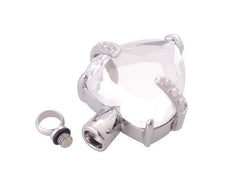 Clear Heart Shaped Crystal Necklace
