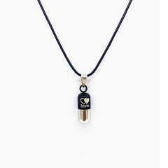 Colored Cylinder Love Cremation Urn Necklace