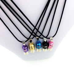 Colored Cylinder Love Cremation Urn Necklace
