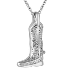 Cowboy Boot Cremation Urn Necklace