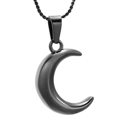 Crescent Moon Cremation Urn Necklace