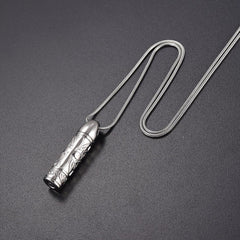 Cross Cylinder Cremation Urn Necklace
