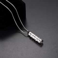 Cross Cylinder Cremation Urn Necklace