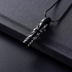 Cross Cylinder Cremation Urn Necklace