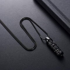 Cross Cylinder Cremation Urn Necklace