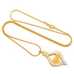 Crystal Teardrop With Heart Cremation Urn Necklace With Rhinestones