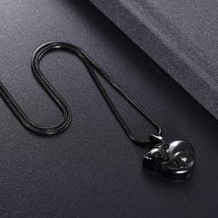 Curled Up Cat Cremation Urn Necklace