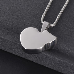 Curled Up Cat Cremation Urn Necklace