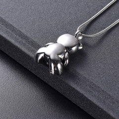 Cute Teddy Bear With Heart Cremation Urn Necklace