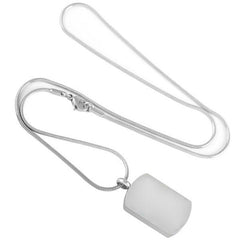 Dog Tag With American Flag Cremation Urn Necklace