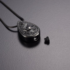 Dove Peace Teardrop Cremation Urn Necklace