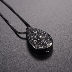 Dove Peace Teardrop Cremation Urn Necklace