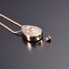 Dove Peace Teardrop Cremation Urn Necklace