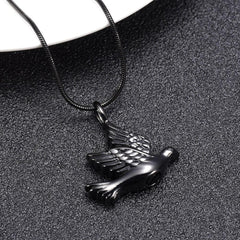 Dove Shaped Cremation Urn Necklace