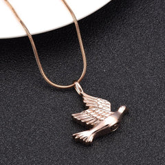 Dove Shaped Cremation Urn Necklace