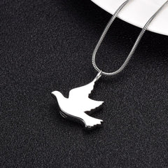 Dove Shaped Cremation Urn Necklace