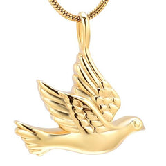 Dove Shaped Cremation Urn Necklace