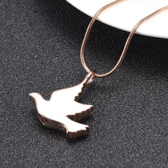 Dove Shaped Cremation Urn Necklace