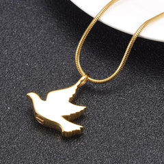 Dove Shaped Cremation Urn Necklace