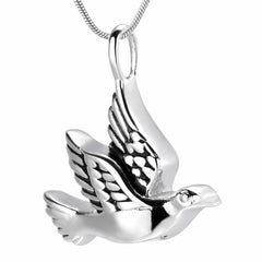 Dove Shaped Cremation Urn Necklace