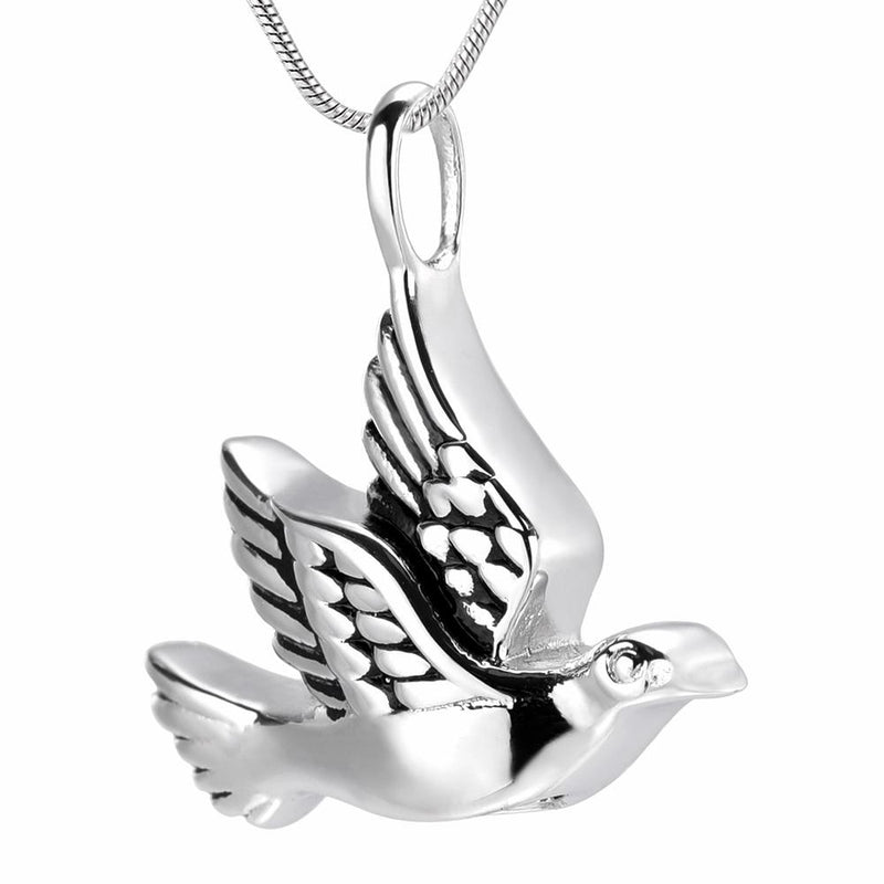 Dove Shaped Cremation Urn Necklace