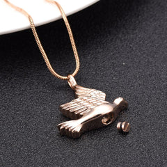 Dove Shaped Cremation Urn Necklace