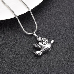 Dove Shaped Cremation Urn Necklace