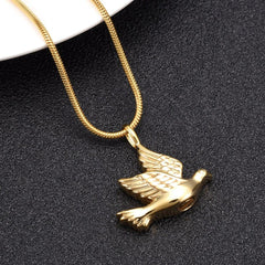 Dove Shaped Cremation Urn Necklace